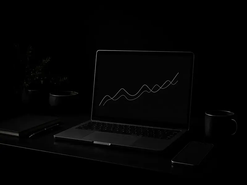 Analyse: Chart auf dem Laptop
