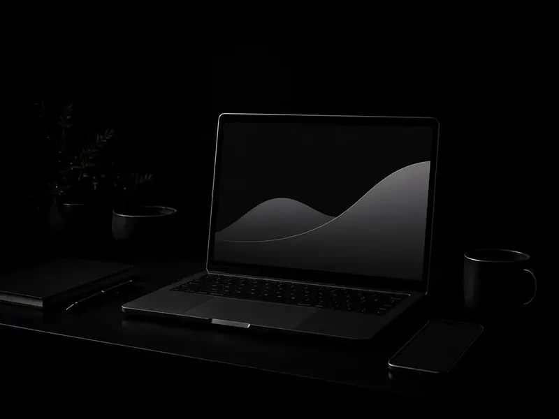 Market Chart: Kursfläche auf dem Laptop